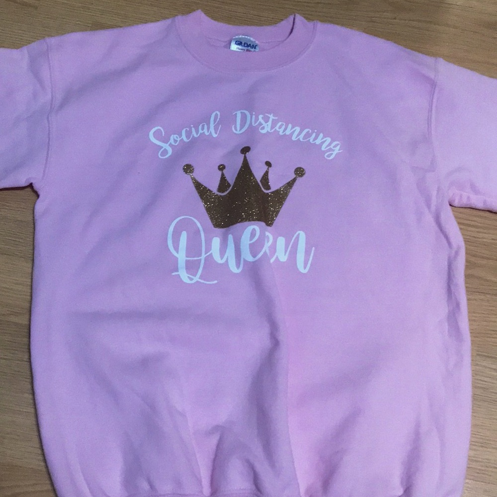 Pink Social Distancing Queen Sweater